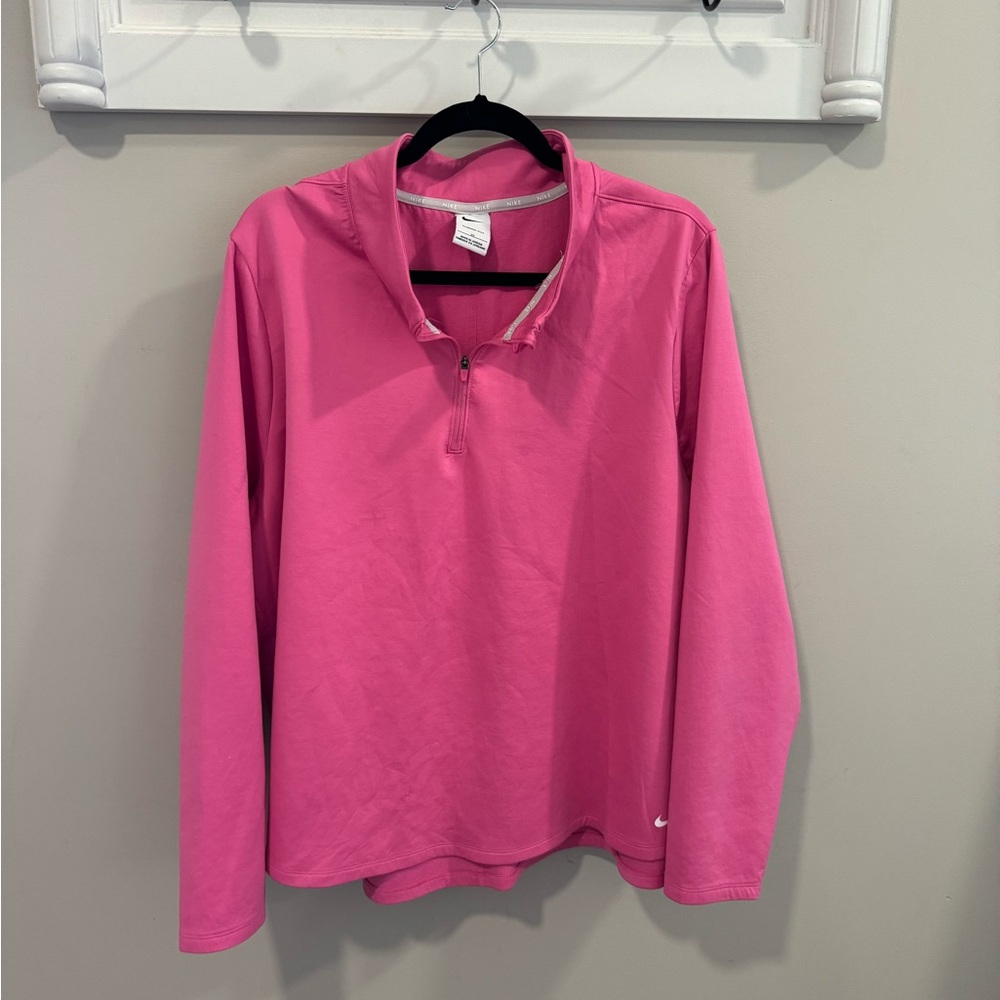 Nike 2XL Therma Fit Pink Quarter Zip Jacket